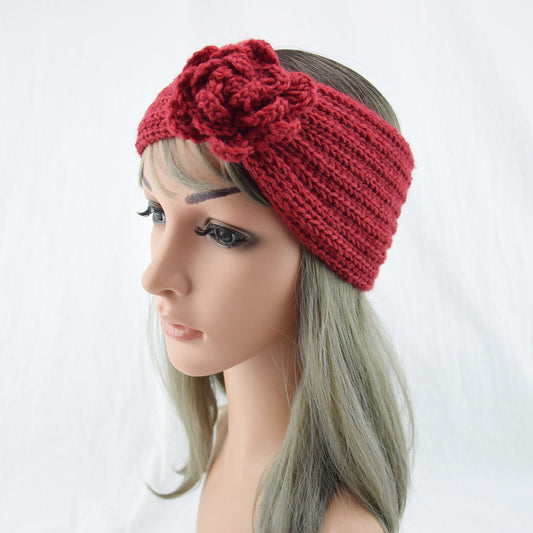 Camellia Knitted Wool Headband Movement